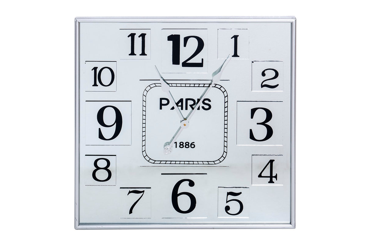 Miroir / MDF / horloge murale en métal 60x5x60 cm