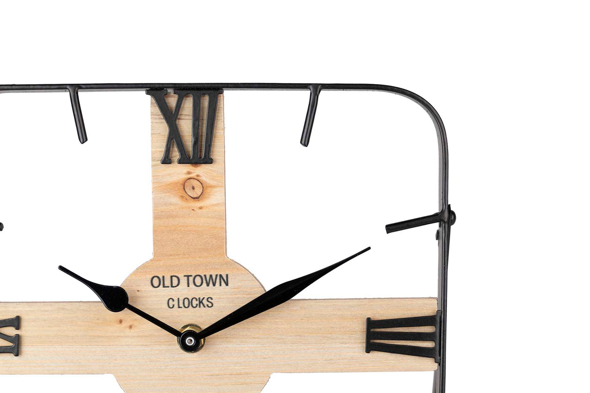 Tabela de metal de madeira 23x2,5x23 cm