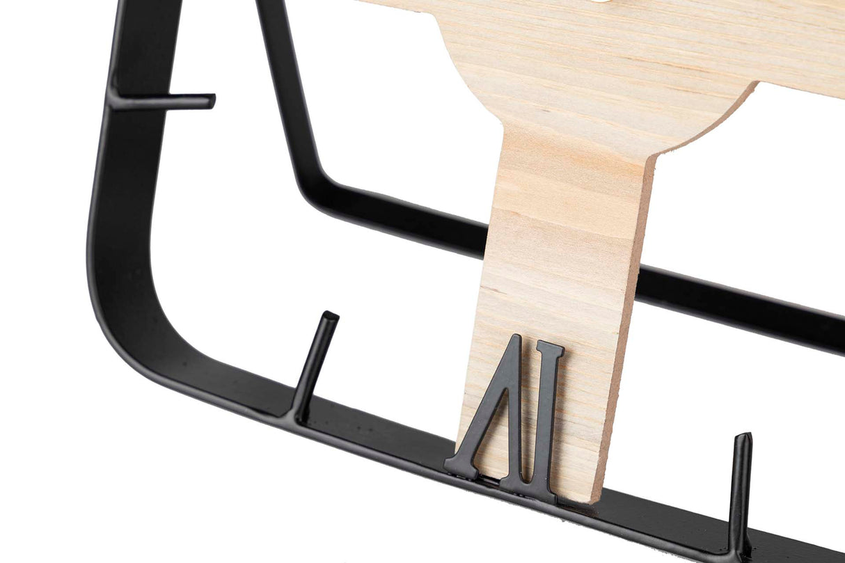 Tabela de metal de madeira 23x2,5x23 cm