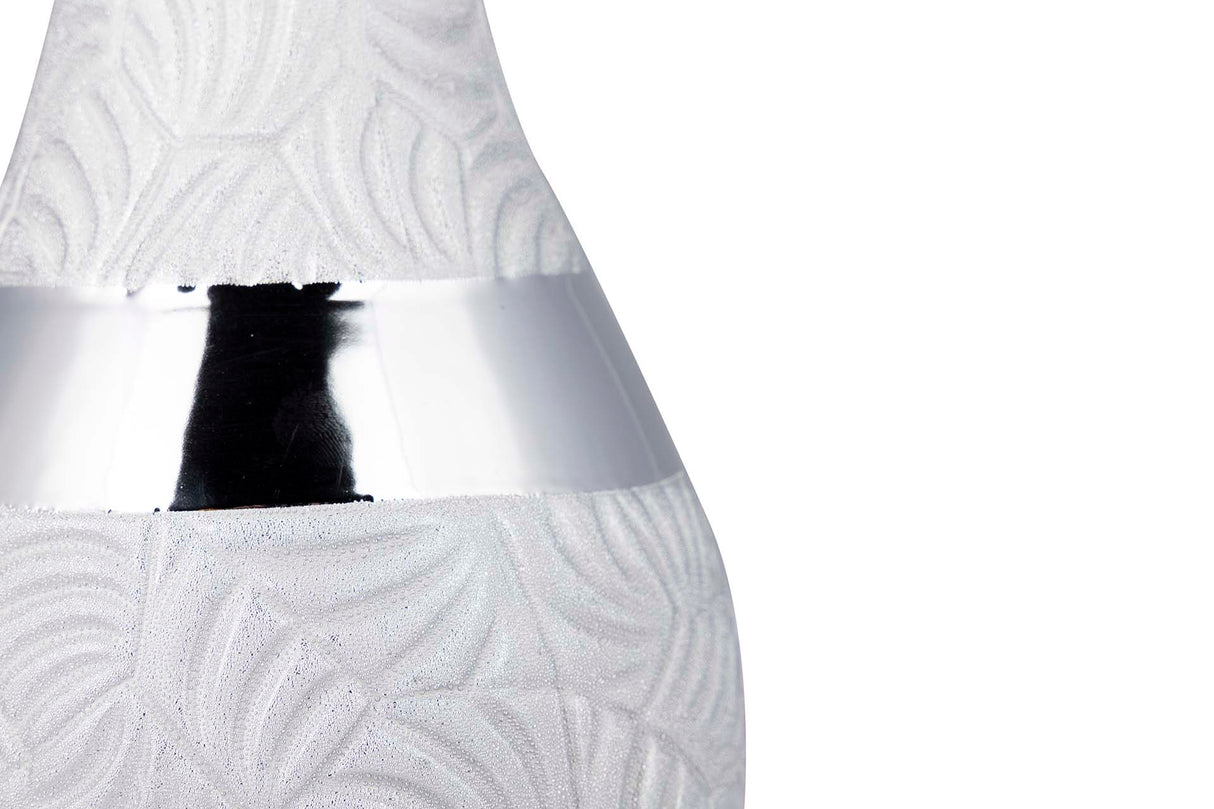 Silver Ceramic Florer 15x15x28 cm