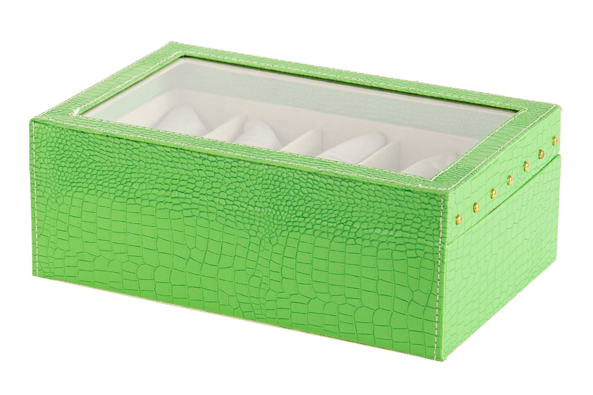 Caixa 10 relógios pu 28x18x10 cm