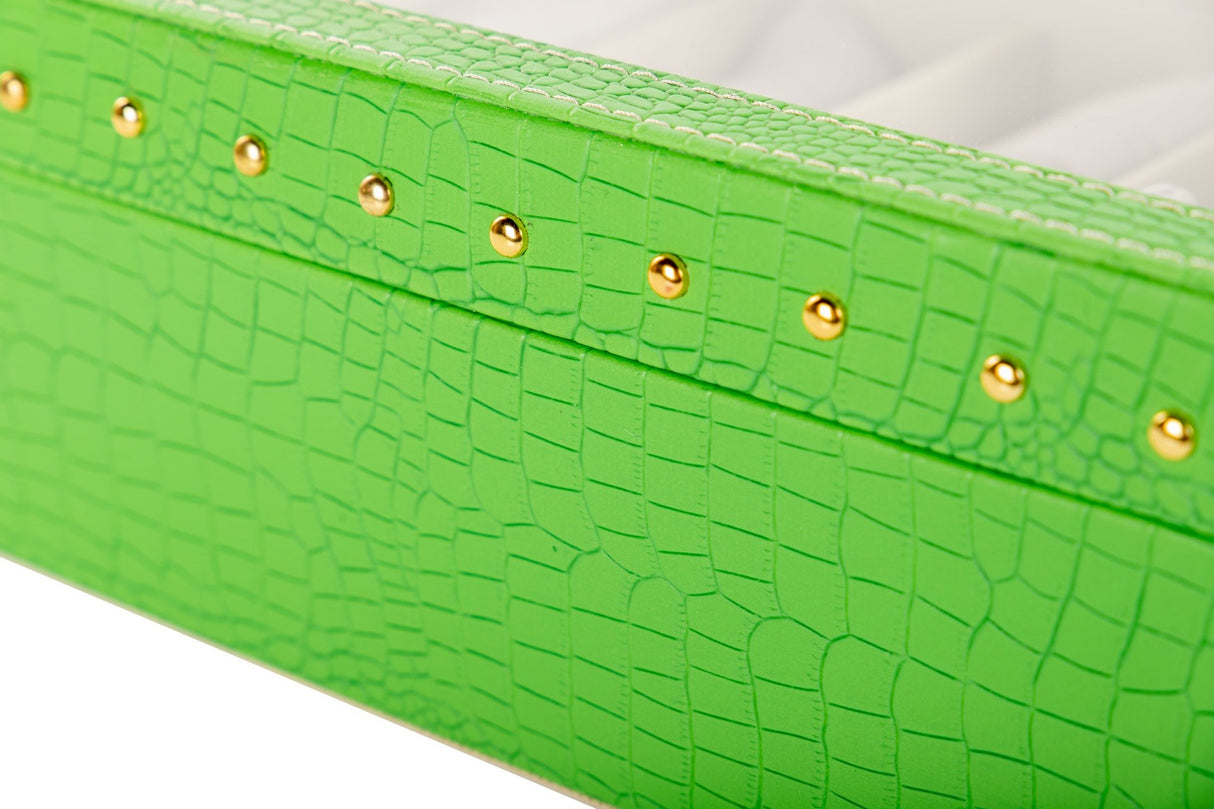 Caixa 10 relógios pu 28x18x10 cm