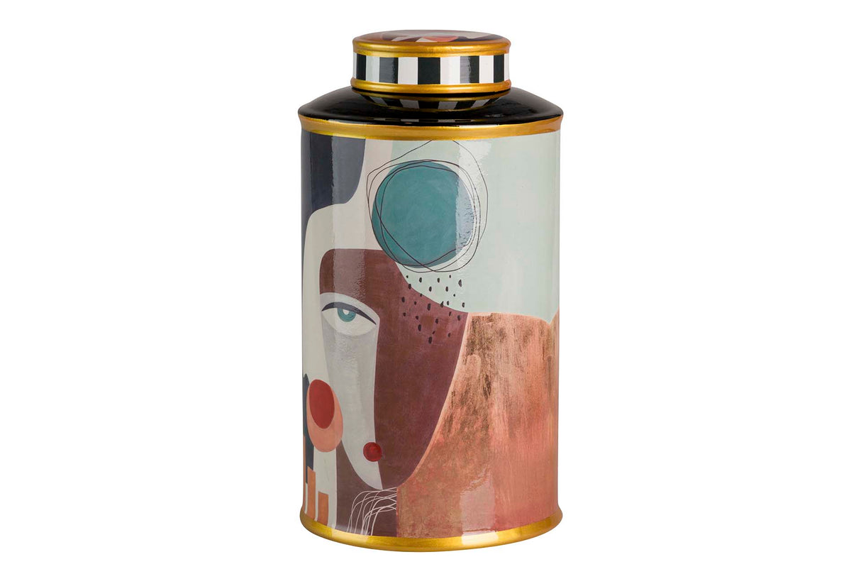 Keramik Tibor Gesicht 17x17x32 cm