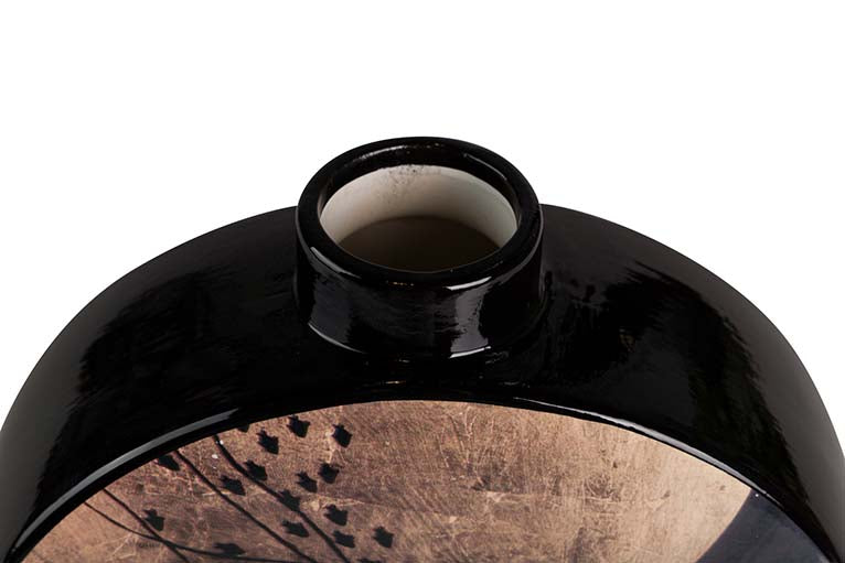 Céramique Tibor femme chapeau 23x8x28 cm