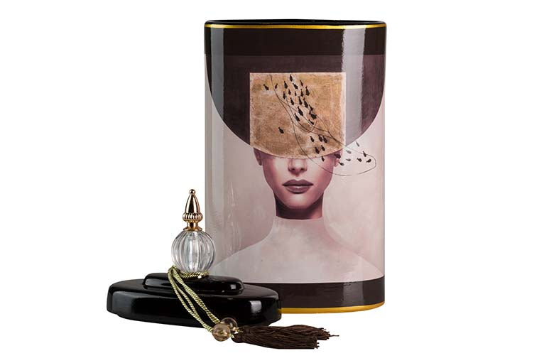 Keramik Tibor Frau Hut 20x11x47 cm