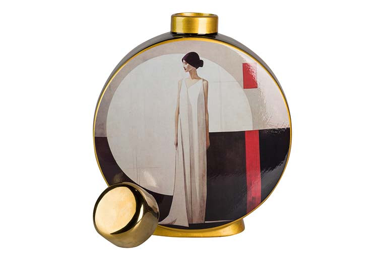 TIBOR CERÁMICA MUJER VESTIDO 23x8x28 CM