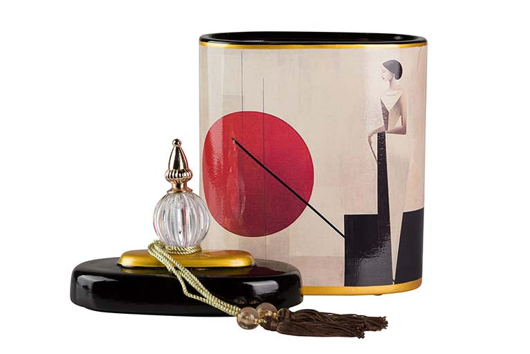 Ceramic Tibor Woman Dobule 21x11x38 cm