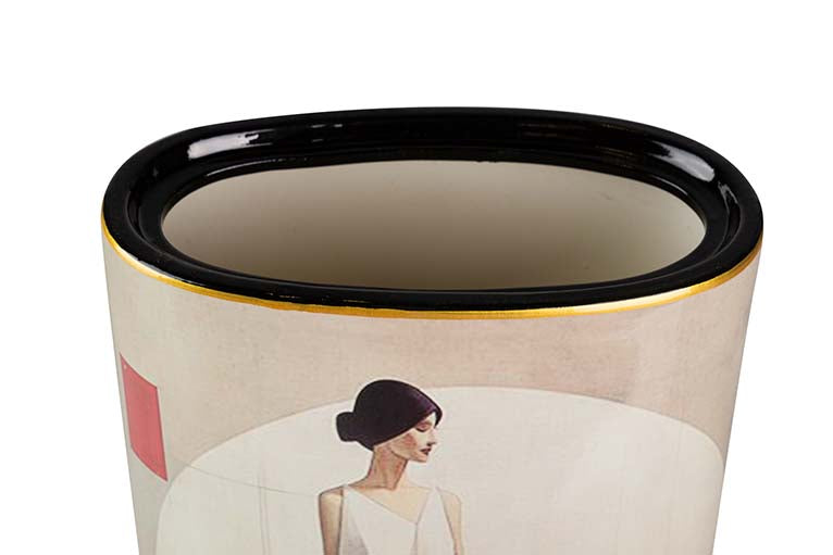 Keramik Tibor Frau Kleid 20x11x47 cm