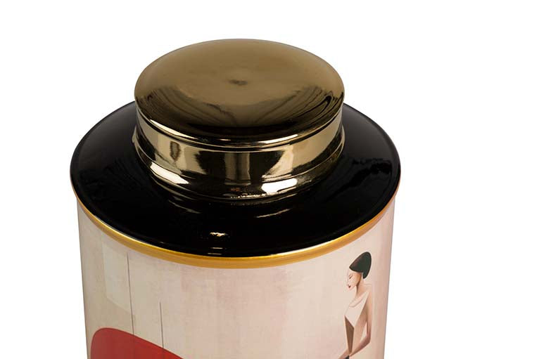 Keramik Tibor Frau Kleid 16x16x27 cm