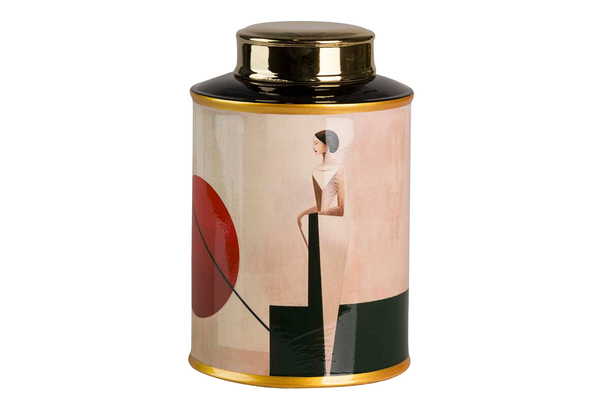 Keramik Tibor Frau Kleid 16x16x27 cm