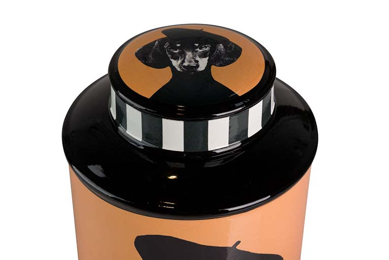 Teckel Ceramic Tibor 17x17x32 cm