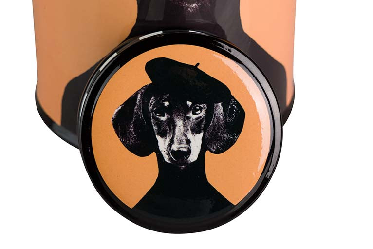 Teckel Ceramic Tibor 17x17x32 cm