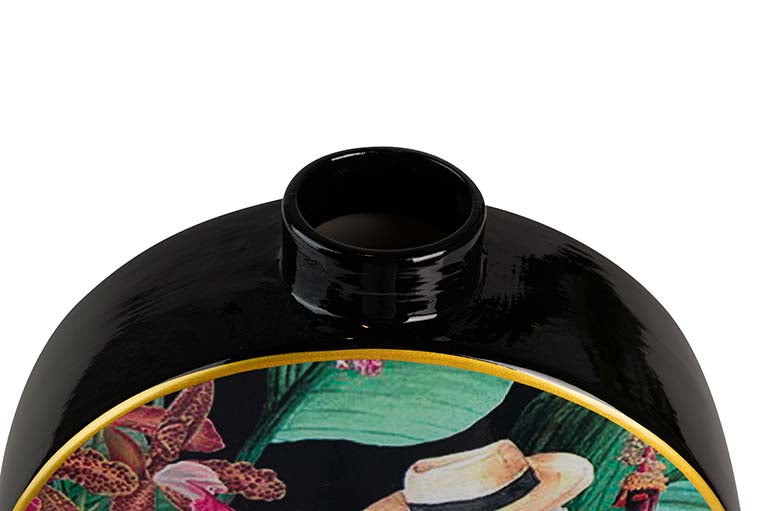 Tibor en céramique mono 23x8x28 cm