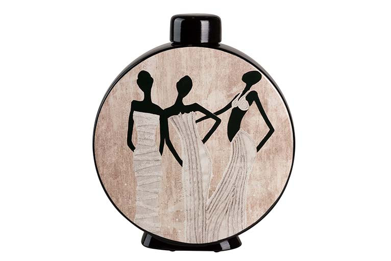 Afrikanischer Keramik Tibor 28x8x33 cm