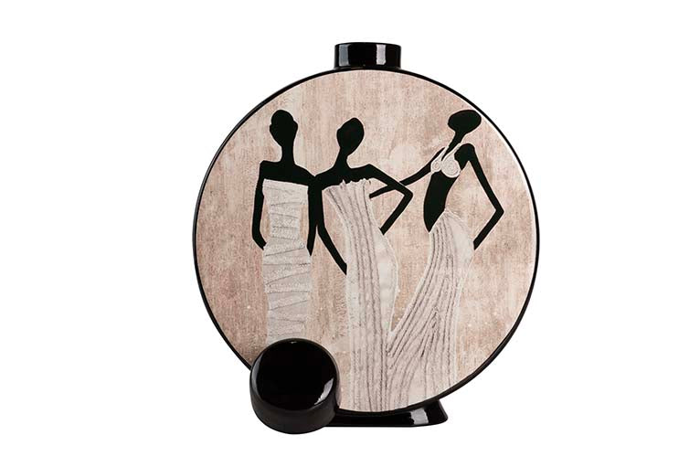 Afrikanischer Keramik Tibor 28x8x33 cm