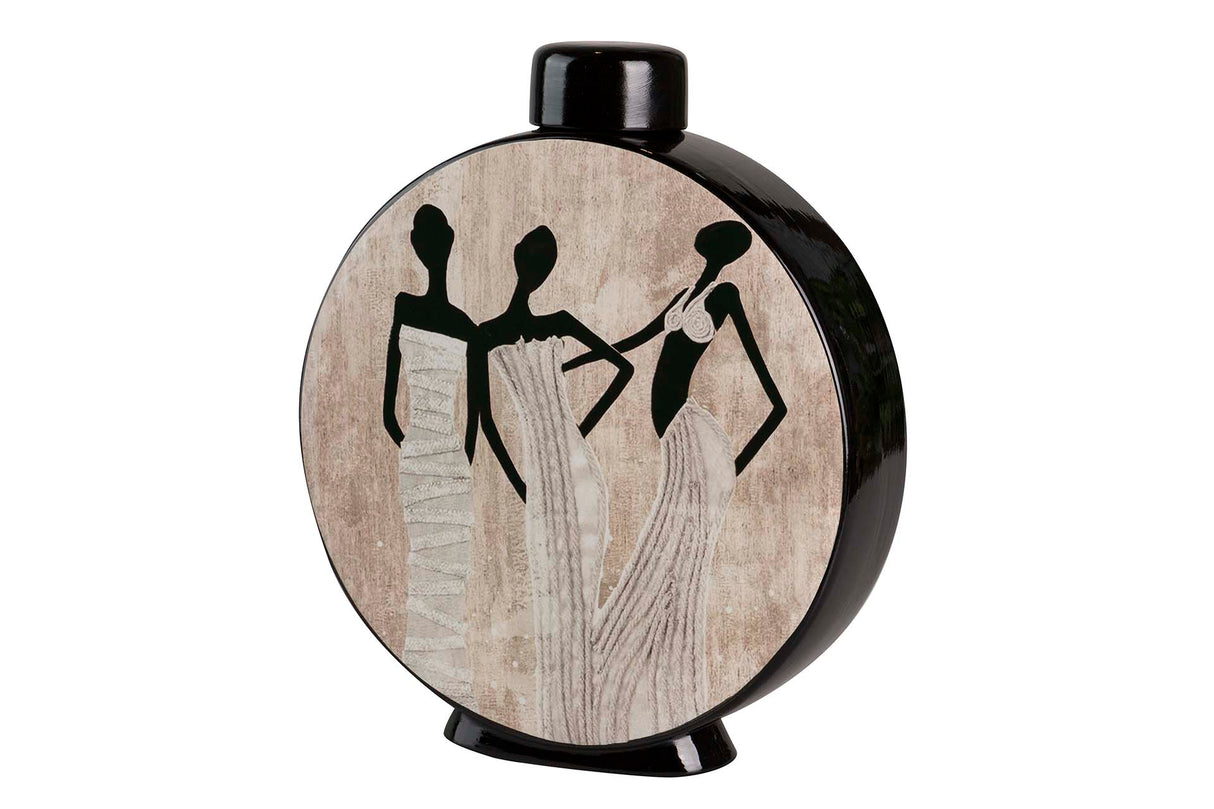 Afrikanischer Keramik Tibor 28x8x33 cm