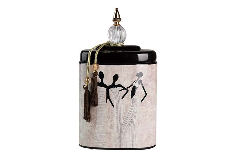 Afrikanische Keramik Tibor 21x11x38 cm