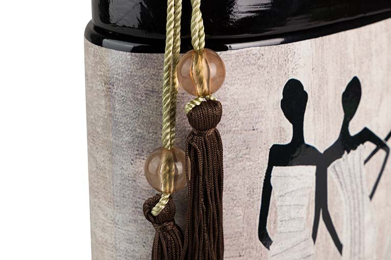 Afrikanische Keramik Tibor 21x11x38 cm