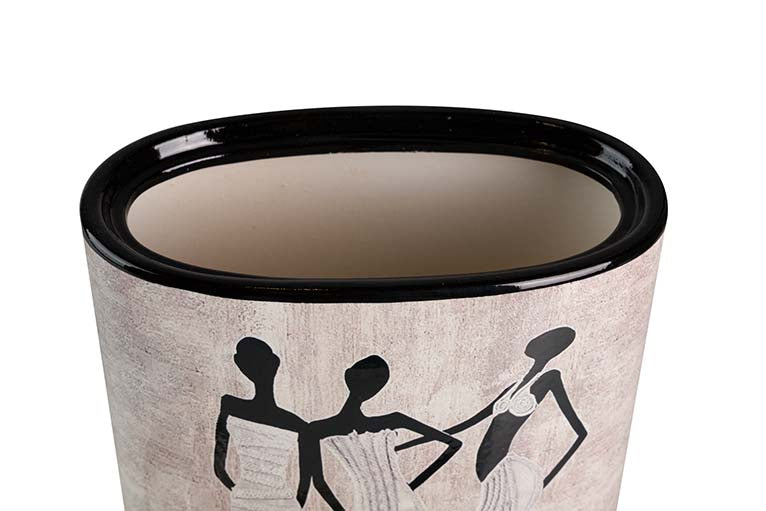 Afrikanische Keramik Tibor 21x11x38 cm