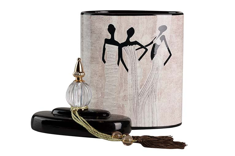 Afrikanische Keramik Tibor 21x11x38 cm