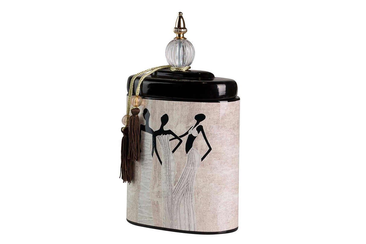 Afrikanische Keramik Tibor 21x11x38 cm