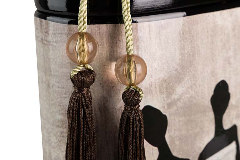 Afrikanische Keramik Tibor 20x11x47 cm