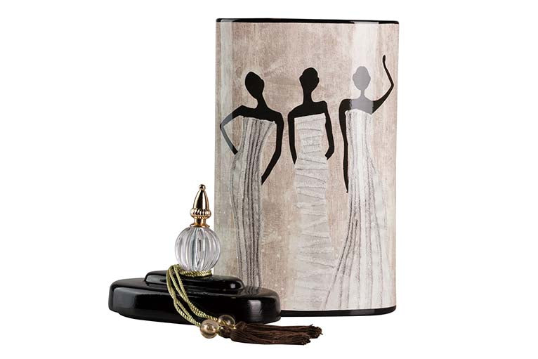 Afrikanische Keramik Tibor 20x11x47 cm