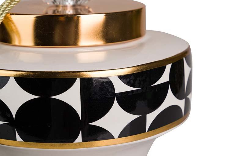 19x19x27 cm Tibor en céramique géométrique