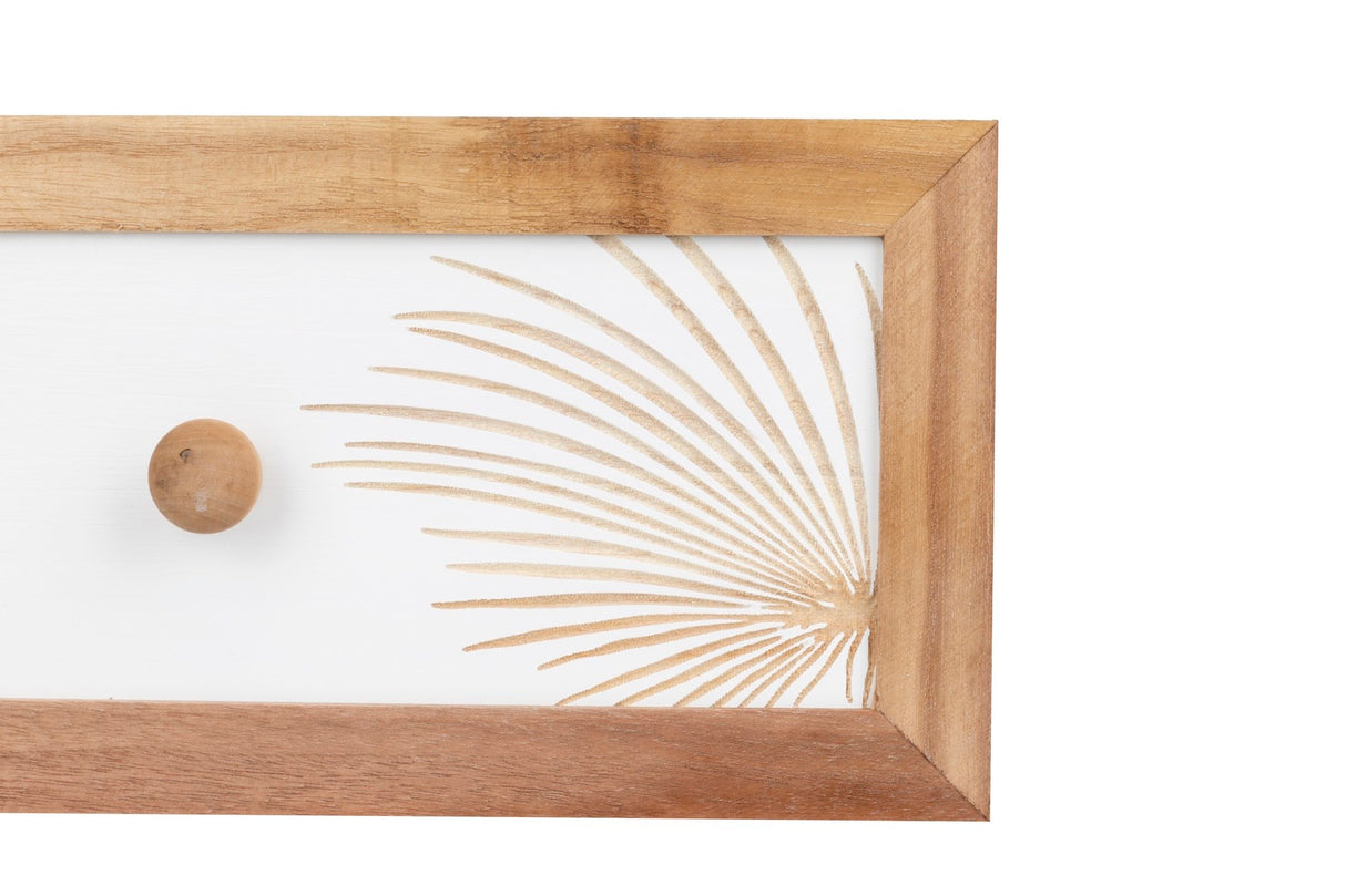 Broca 4 ganchos de madeira tamanho 72x4x15 cm