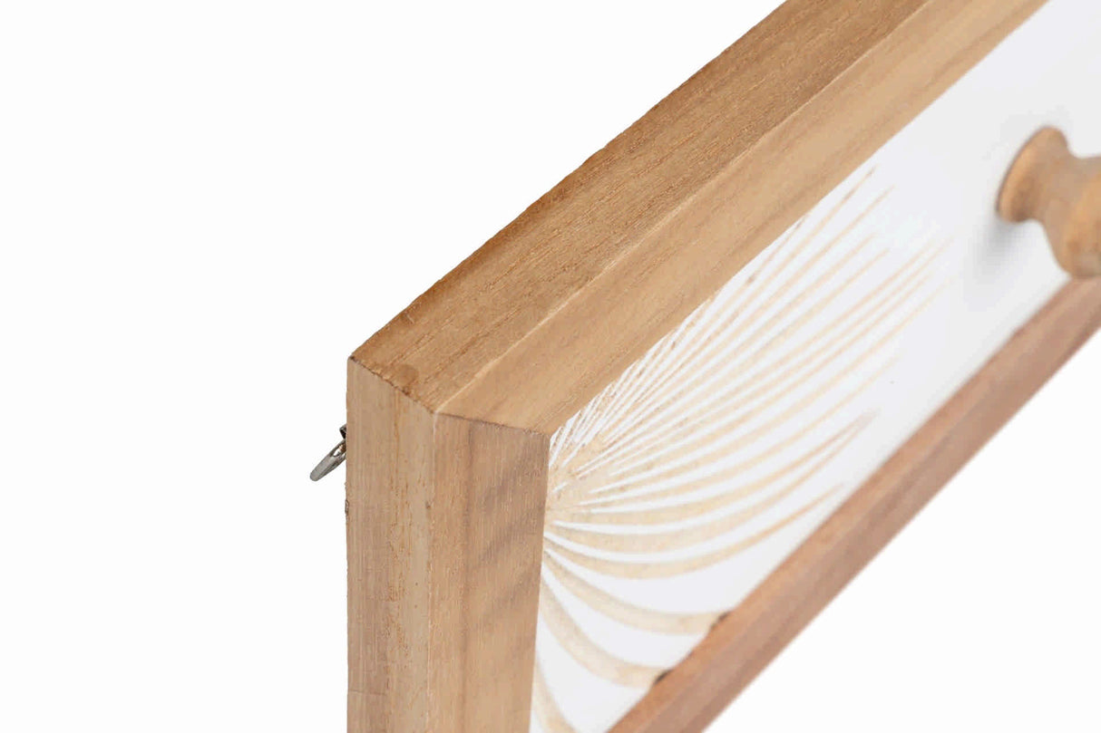 Broca 4 ganchos de madeira tamanho 72x4x15 cm