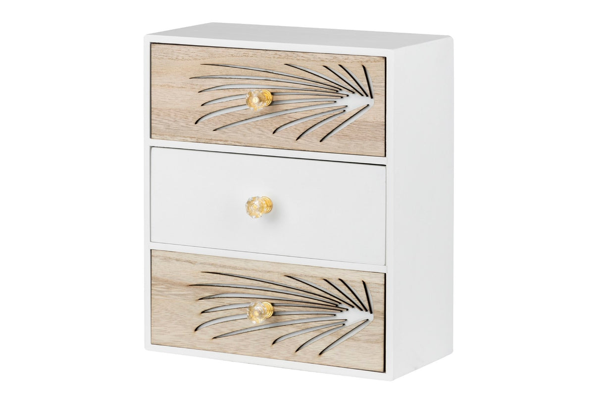 Joalheiro 3 gavetas de madeira tamanho 24x12x29 cm