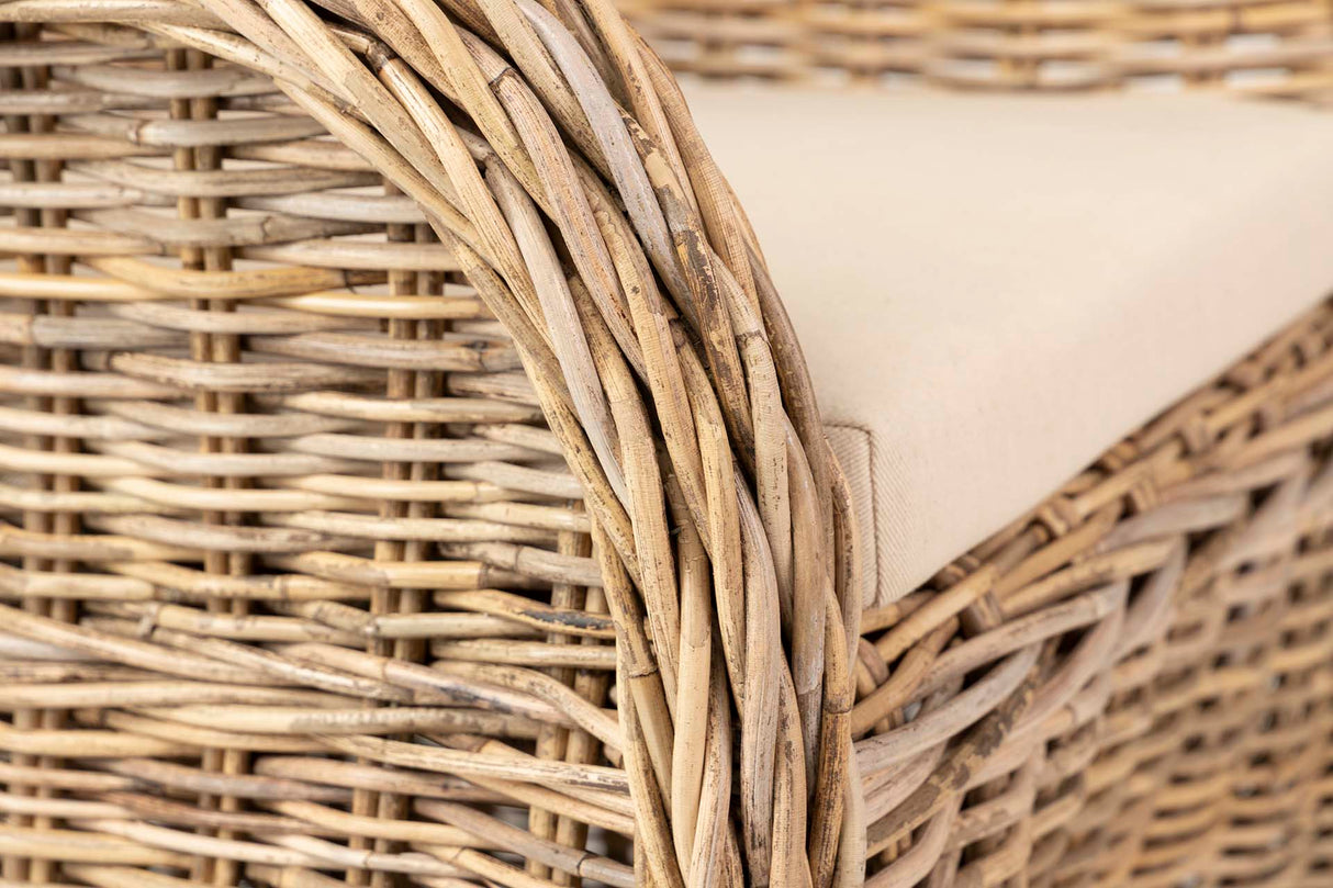 Butaca con beige beige ratan natural 60x57x85 cm