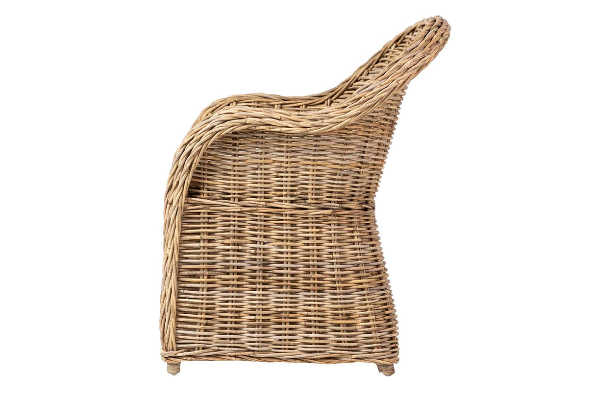 Butaca con beige beige ratan natural 60x57x85 cm