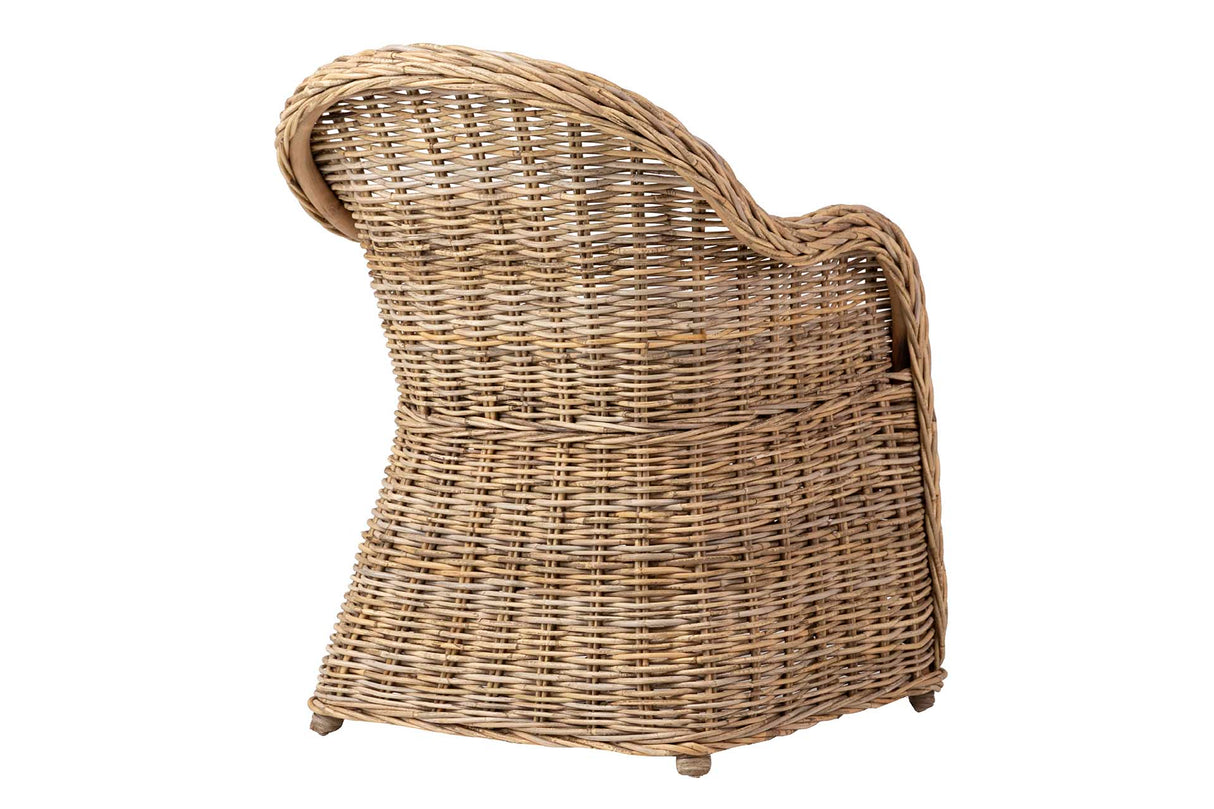 Butaca con beige beige ratan natural 60x57x85 cm