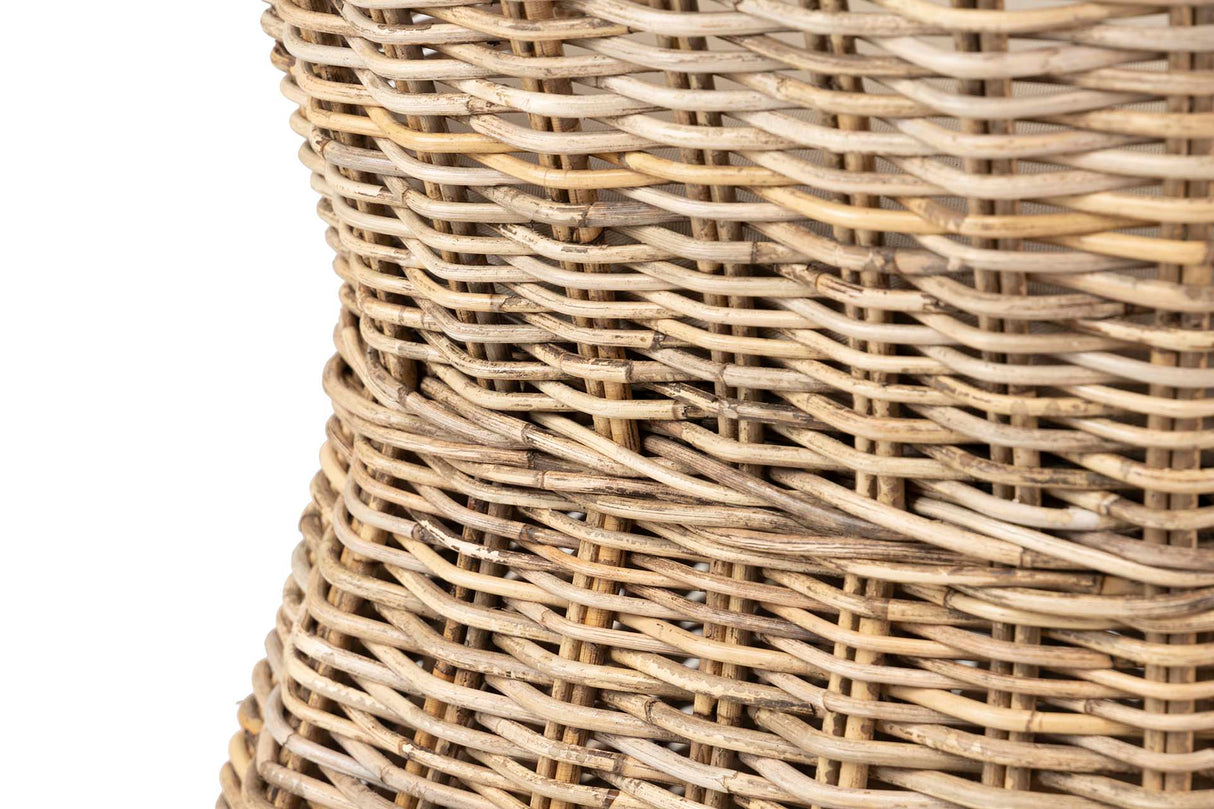 Butaca con beige beige ratan natural 60x57x85 cm