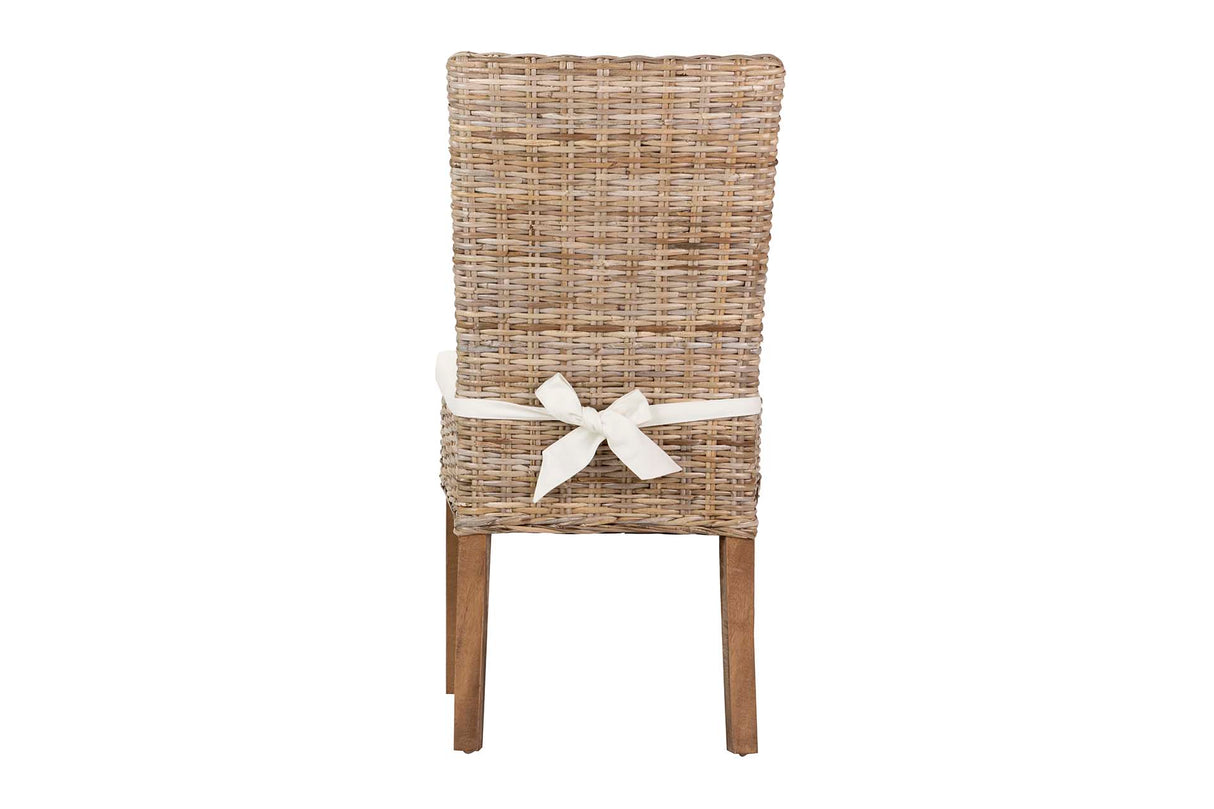 SILLA RATAN LINO MADERA BEIGE NATURAL 53x48x98 CM