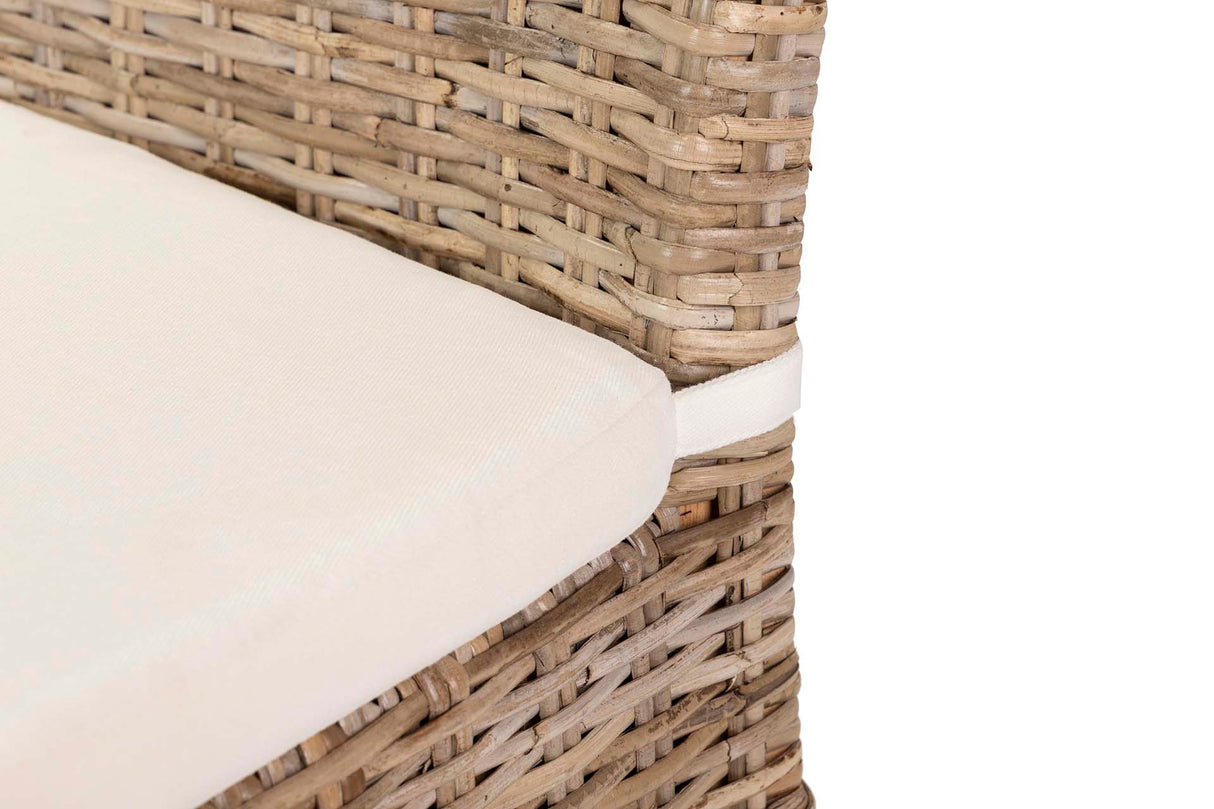 SILLA RATAN LINO MADERA BEIGE NATURAL 53x48x98 CM