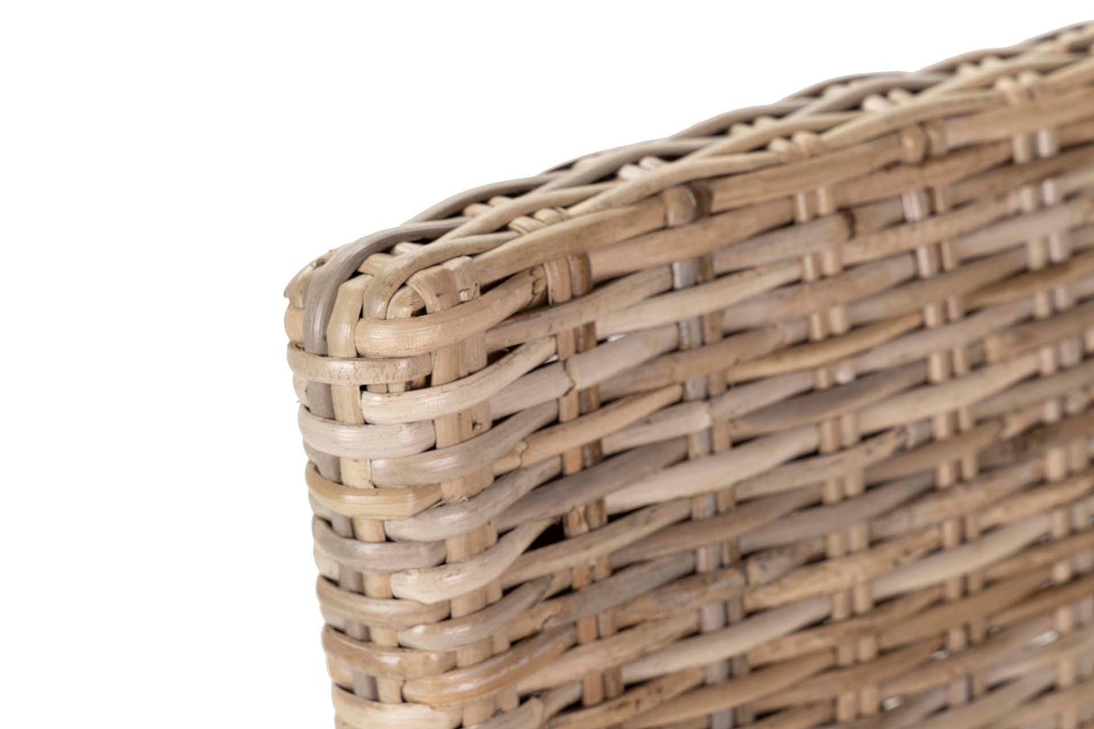 SILLA RATAN LINO MADERA BEIGE NATURAL 53x48x98 CM