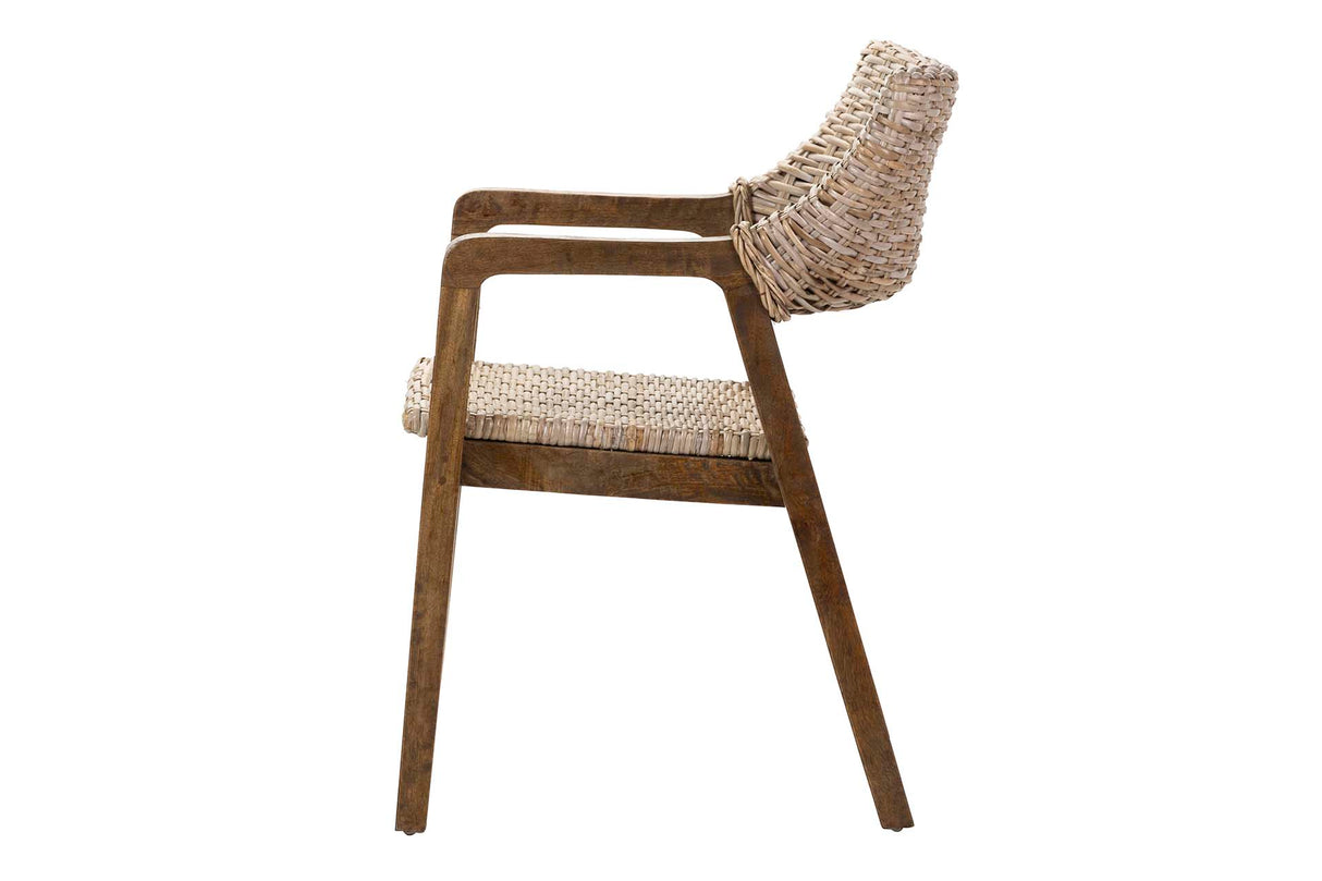 Syur con natura naturale Ratan-Madera 54x57x81 cm