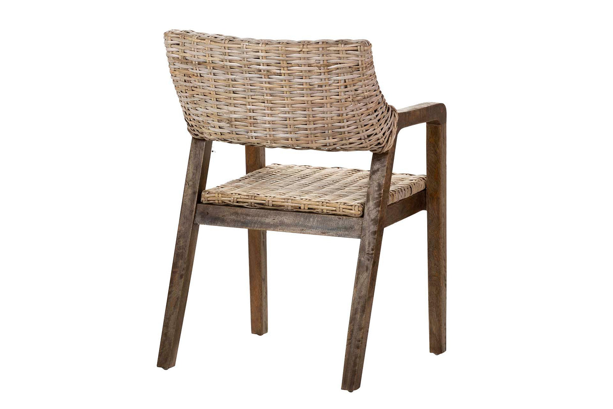 Syur con natura naturale Ratan-Madera 54x57x81 cm