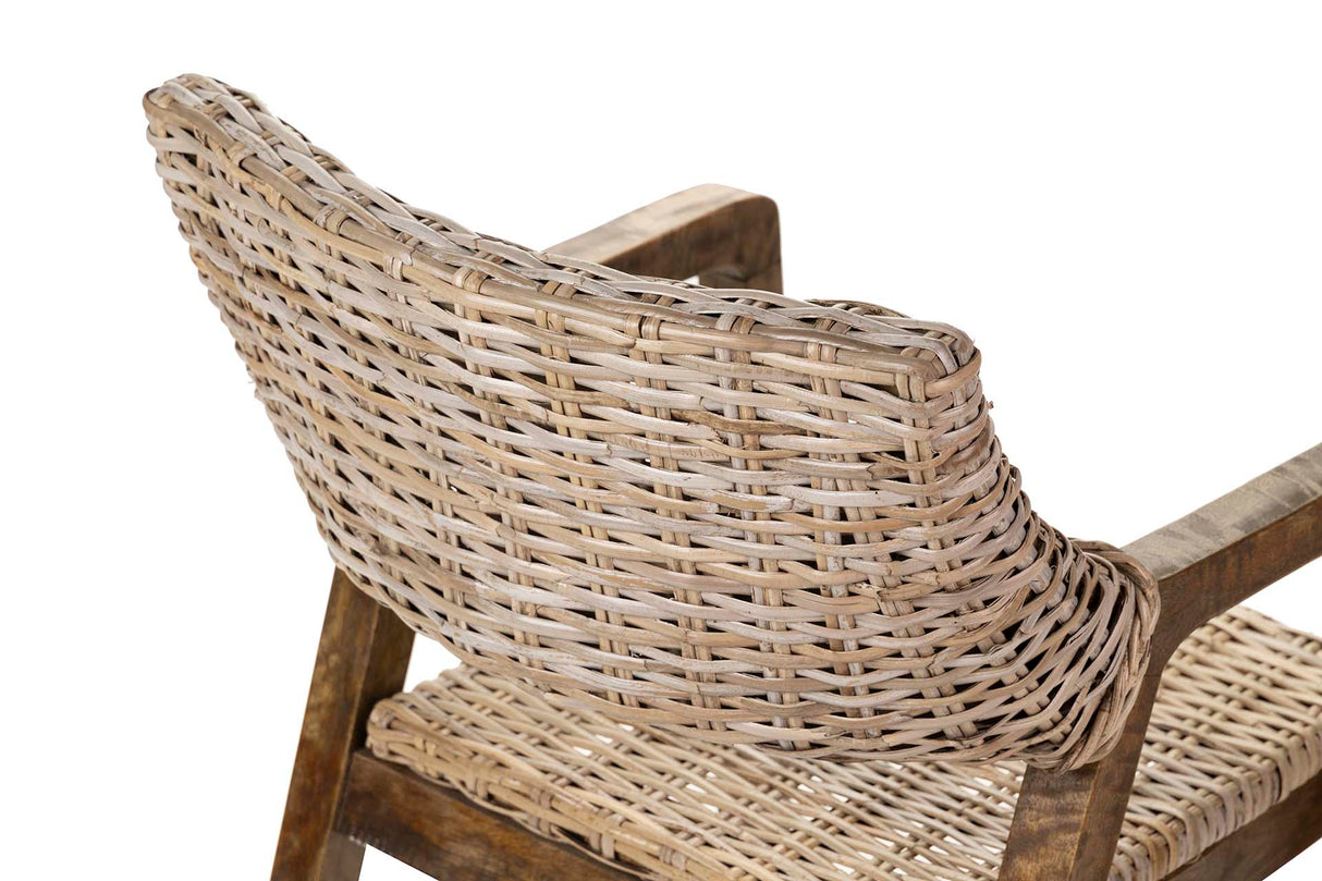 Syur con natura naturale Ratan-Madera 54x57x81 cm