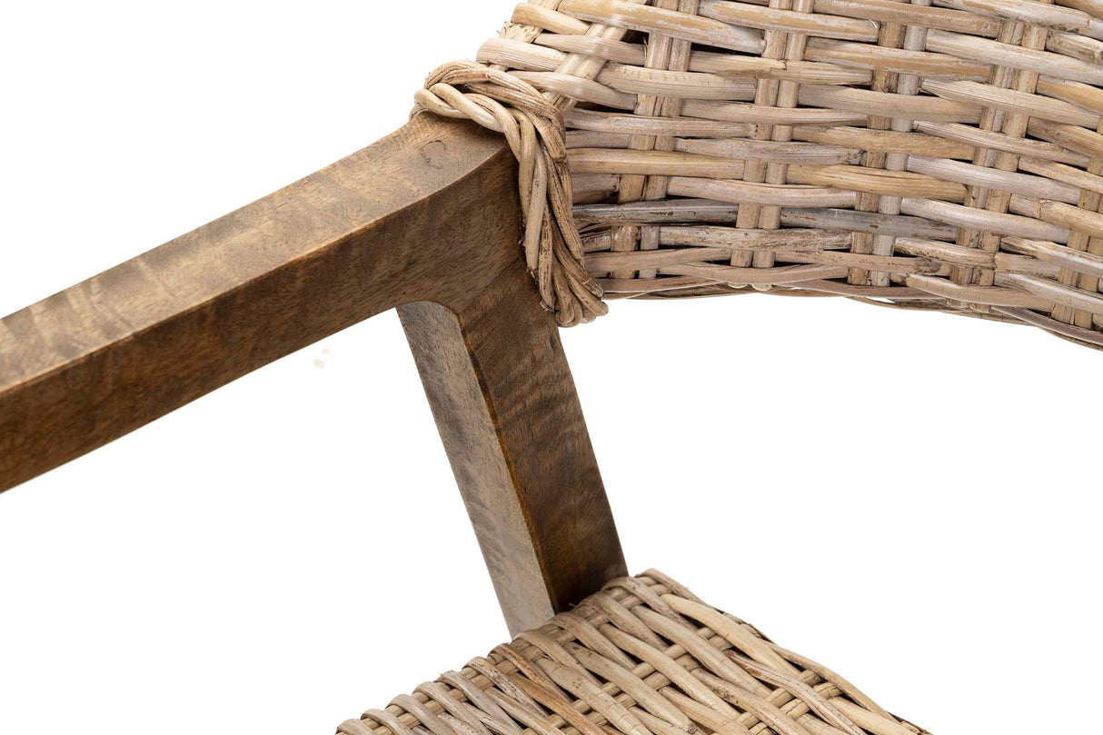 Syur con natura naturale Ratan-Madera 54x57x81 cm