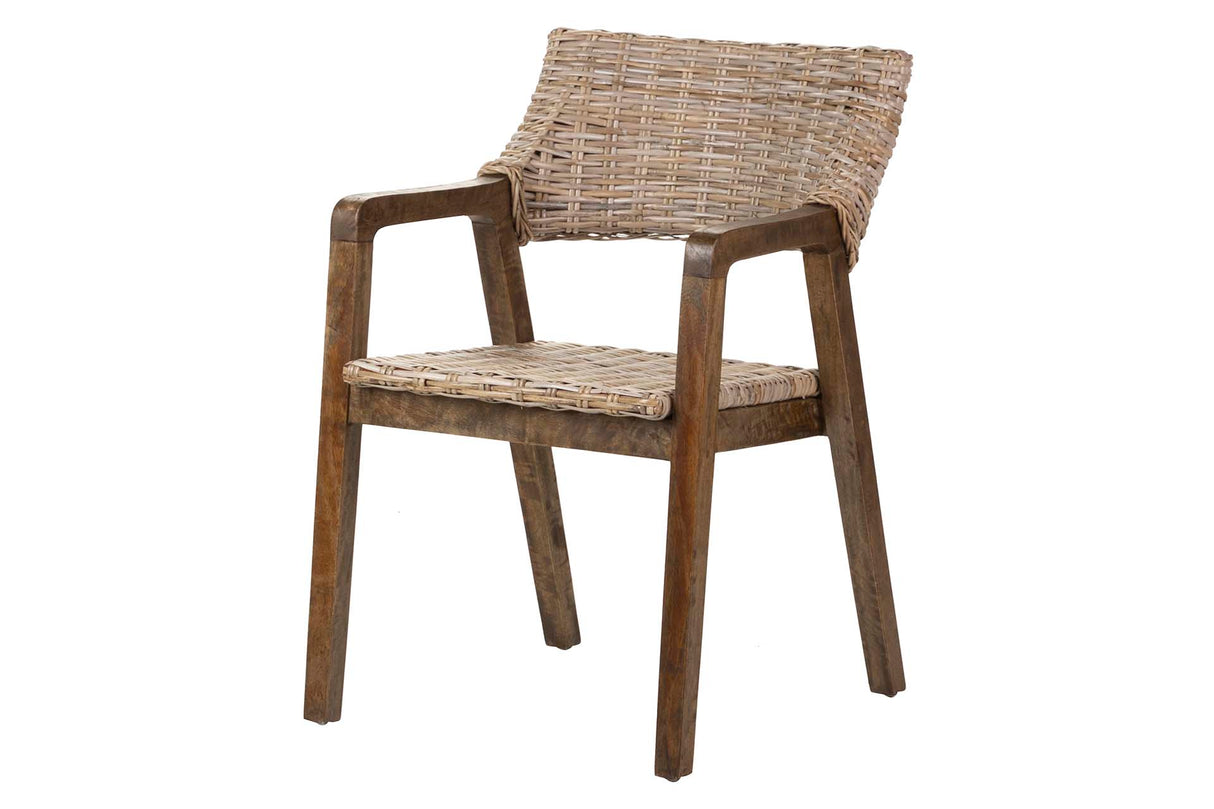 Syur con natura naturale Ratan-Madera 54x57x81 cm