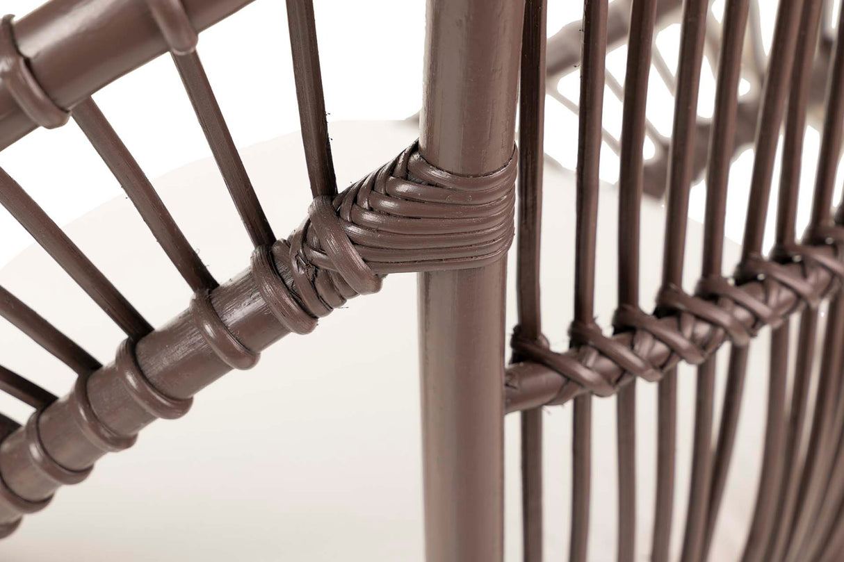 Sedia bianca in metallo in metallo cojin 72x60x87 cm