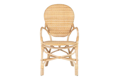 SILLA RATTAN MARRON 60x55x92 CM