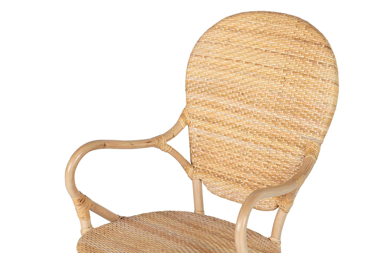 Sedia marrone rattan 60x55x92 cm
