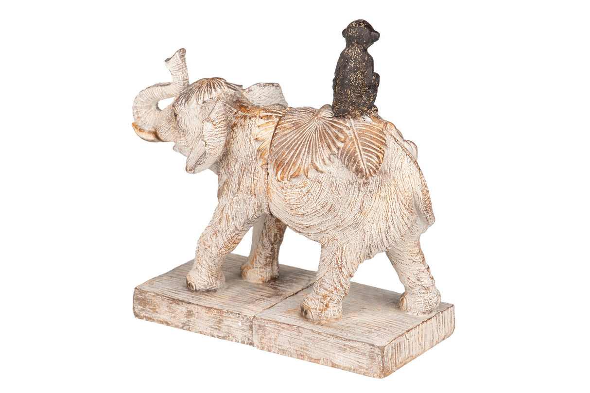 Set 2 Sujet Livres d'éléphant 25x10x22 cm