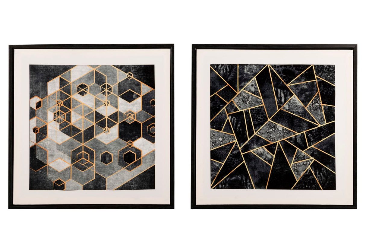 Set 4 Tabellen abstrakter Impression 40x2,8x40 cm