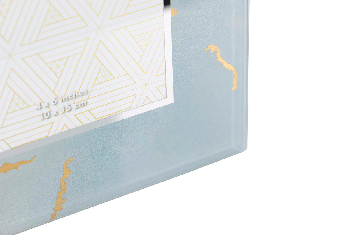 PORTAFOTOS CRISTAL IMPRESION BRILLO DORADO 10x15CM