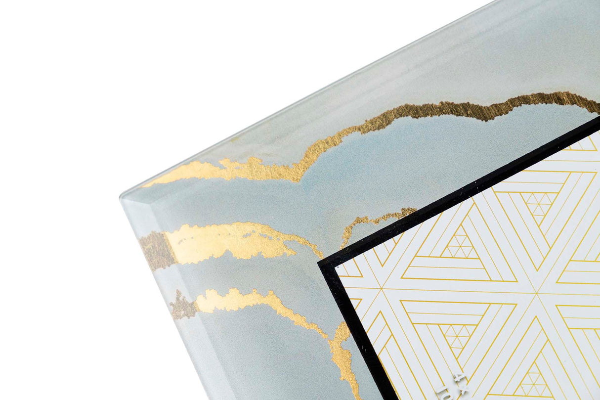 PORTAFOTOS CRISTAL IMPRESION BRILLO DORADO 10x15CM